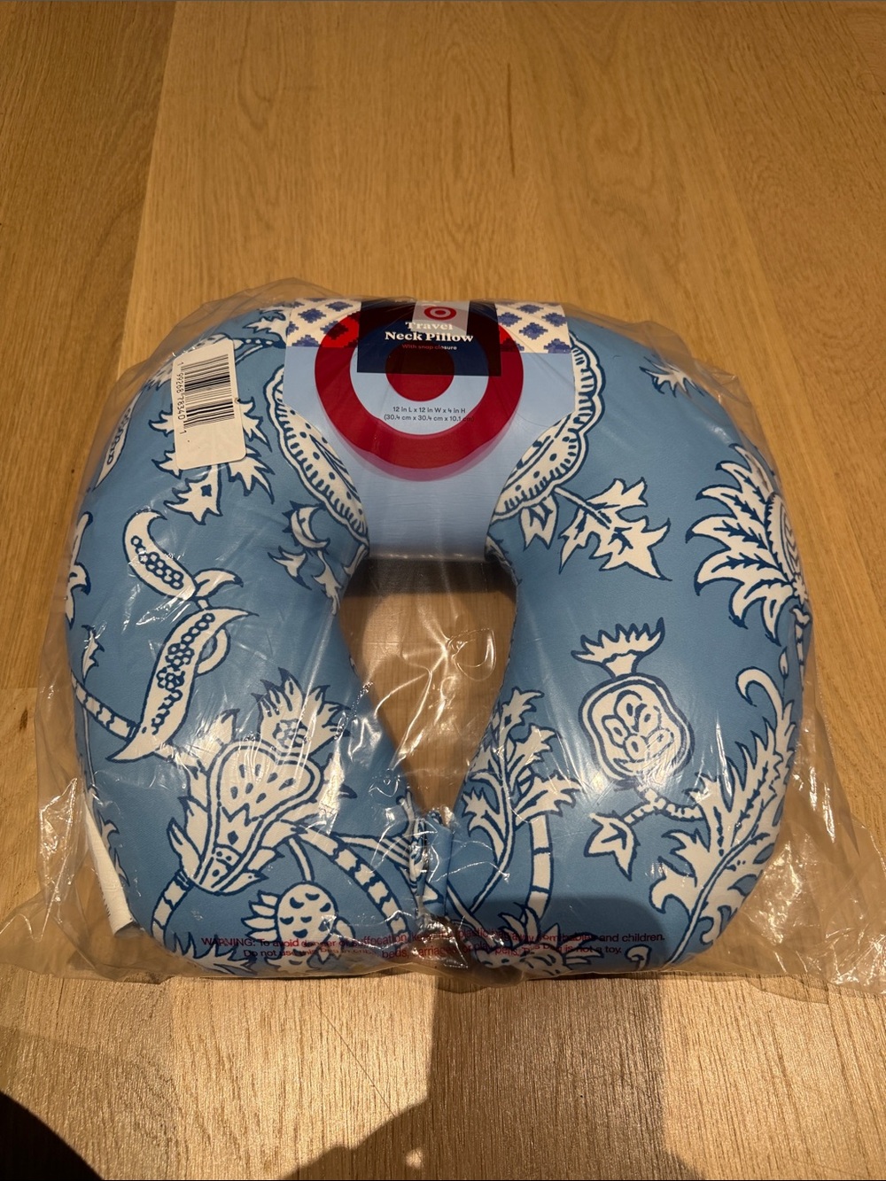 Roller Rabbit Blue and White Floral Neck Pillow